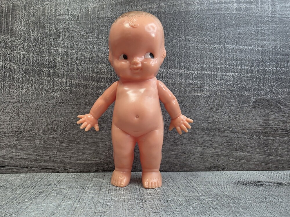 Vintage Irwin USA Kewpie Doll Hard Plastic Moving Arms 6.5" H g66